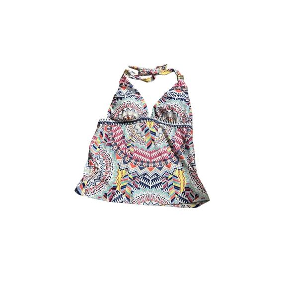 Bar III Swimsuit Bikini Tankini Top Talula Indigo Halter Beach women’s L EUC - Picture 7 of 8